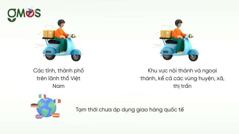 Phạm vi áp dụng giao hàng tại GMOS