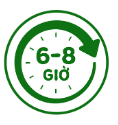 tác dụng lên đến 6-8 giờ
