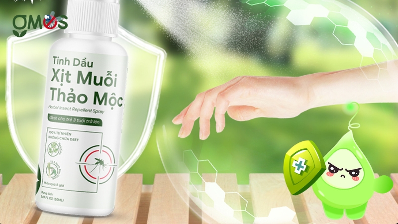 Gmos - Tinh dầu xịt muỗi thảo mộc
